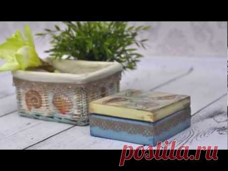 Decoupage krok po kroku - pudełko do łazienki