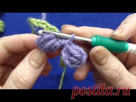 Branch with Puff Stitch Two colors variation