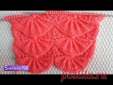 Как вязать спицами невероятно красивый Узор "Алсацийские гребешки" ВЯЗАНИЕ СПИЦАМИ УЗОРЫ № 437