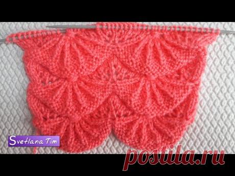 Как вязать спицами невероятно красивый Узор "Алсацийские гребешки" ВЯЗАНИЕ СПИЦАМИ УЗОРЫ № 437