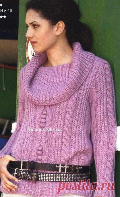 Вязание спицами розового пуловера / Рукоделие / Домоводство / Женские секреты / Женский стиль