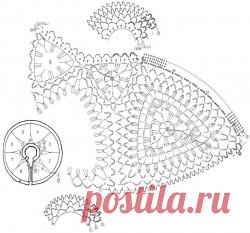 Воротник-оплечье из треугольных мотивов