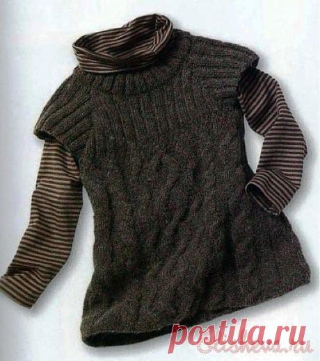 Туника Phildar для девочки вязаная спицами