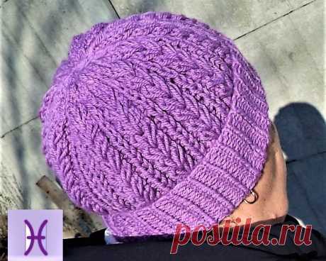 Шикарный узор для шапочек и свитеров описание схема | Ручная работа | Пульс Mail.ru