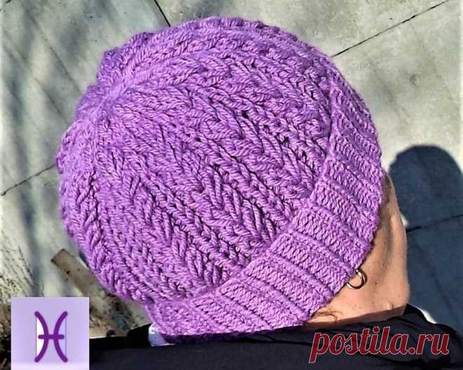 Шикарный узор для шапочек и свитеров описание схема | Ручная работа | Пульс Mail.ru
