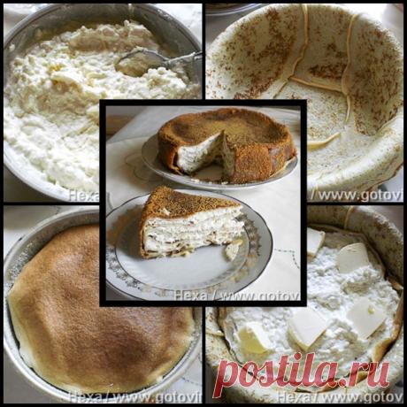 Блинчатый пирог с сыром