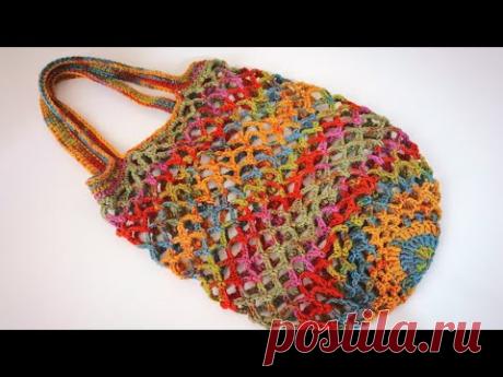 En Kolay File Alışveriş Çantası Yapımı /
Crochet Market Bag Tutorial (Eng. Subt.)