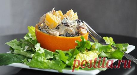 Куриный салатик с апельсинчиком!