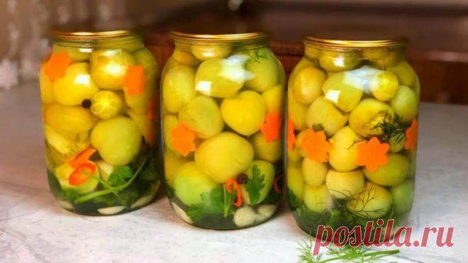 Зеленые помидоры без стерилизации