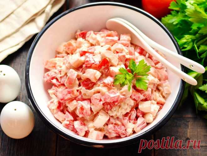 Вкуснее блюда из крабовых палочек Вы точно не ели. Салат 
