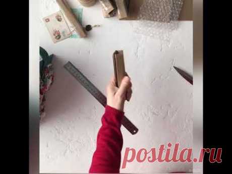 Упаковка альбома с объемным декором для пересылки