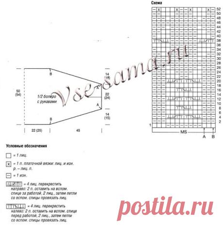 Серое болеро-шраг и полосатый жилет - Болеро спицами