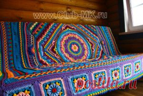 Плед крючком. Вяжем ВМЕСТЕ! Sophie Universe » Вяжем крючком вместе в on-line!