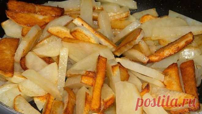 Как пожарить картошку с румяной корочкой на сковороде 🚩 Кулинарные рецептыы