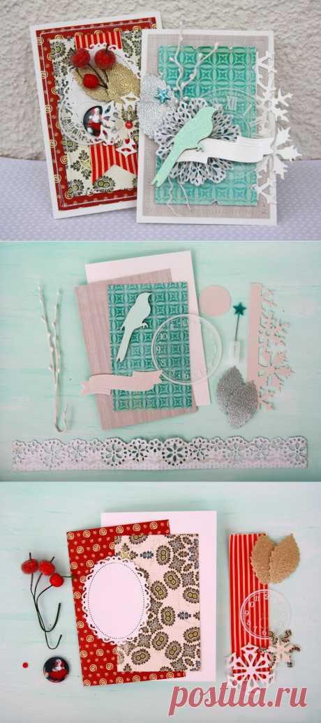 Как сделать открытку на новый год своими руками? Новые наборы от elle-craft ::: elle-craft — магазин товаров для скрапбукинга