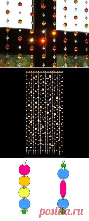 Шторы из бусин своими руками: советы по изготовлению