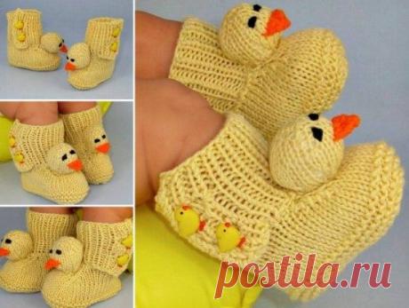 Knitted Duck Booties Pattern Is Free And Super Cute | The WHOot