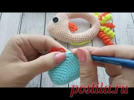 🐠РЫБКА ПОГРЕМУШКА ВЯЗАНАЯ КРЮЧКОМ🐠crochet fish