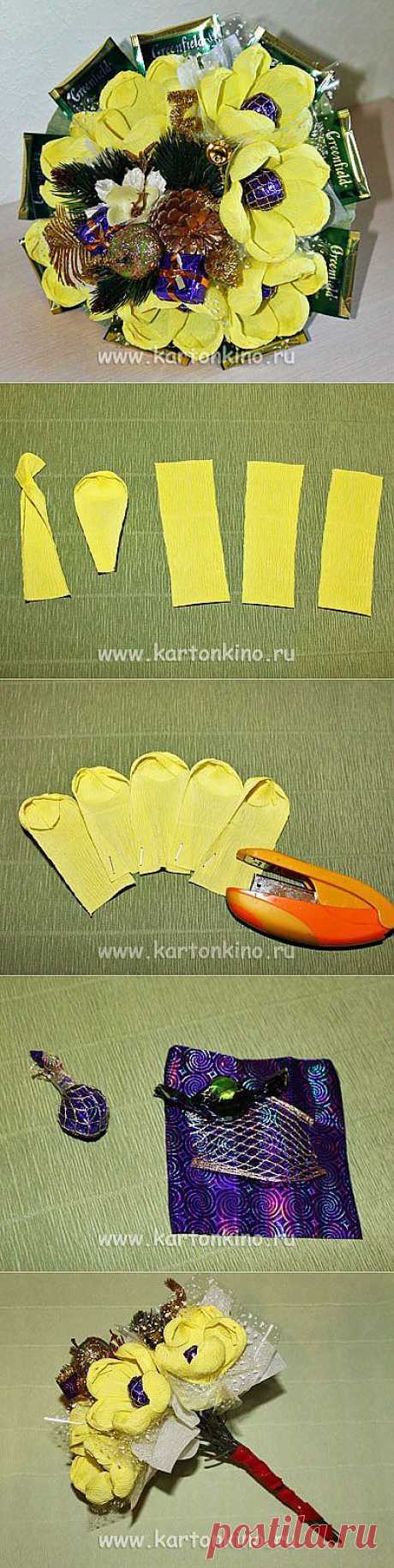 Подарочный букет из чая своими руками | КАРТОНКИНО.ru