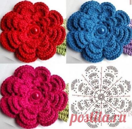 Подборка схем для вязания цветочков на любой вкус