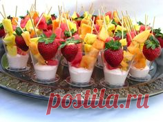 small fruit kabob with heavenly dip