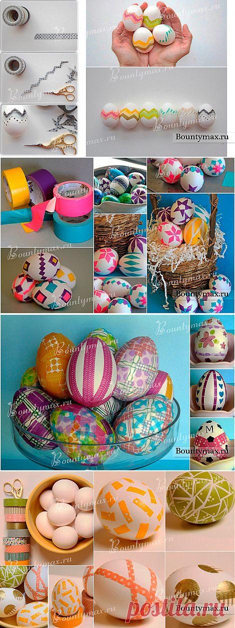 Яйца на пасху: украшаем обычной изолентой