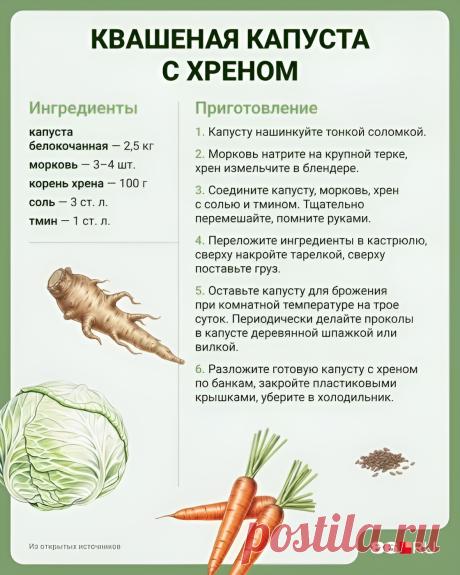 Квашеная капуста с хреном