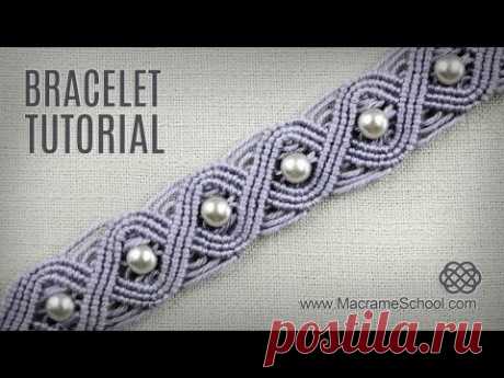 Eternal Wave Bracelet Tutorial in Vintage Style | Macrame School