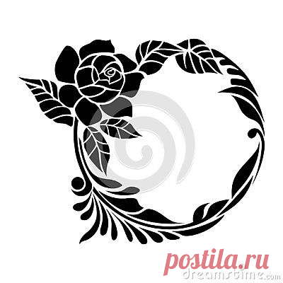 Photo by Nirbhay Kumar on dreamstime
 · · · Black and white Floral Scroll design elements. vector illustration of flowers and leaf. laser cutting design