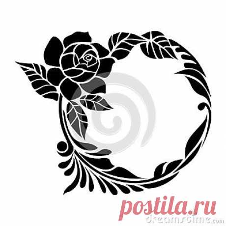 Photo by Nirbhay Kumar on dreamstime
 · · · Black and white Floral Scroll design elements. vector illustration of flowers and leaf. laser cutting design