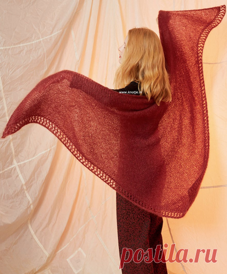 LANG Yarns Mohair Luxe Driehoekige Sjaal - www.Knotje.nl