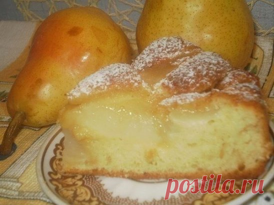 Пирог с грушами на дрожжевом 