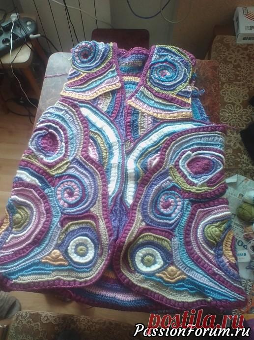 Жилет ФРИФОРМ - запись пользователя ninaM (Нина) в сообществе Вязание крючком в категории Вязание крючком. Ваши работы