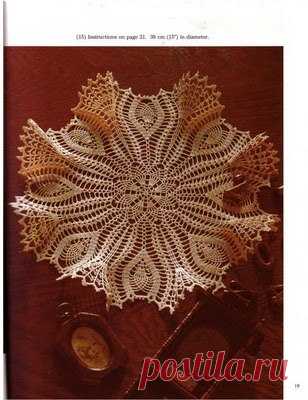 Pineapple Lace 1987 Салфетки, дорожки, скатерти с ананасовыми узорами