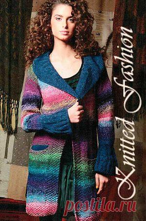 Меланжевый кардиган - KnittedFashion.info