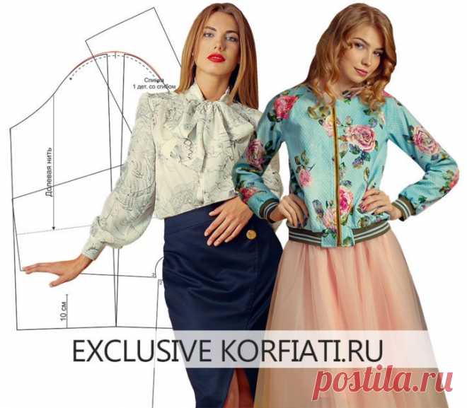 Выкройки рукавов разных конструкций от Анастасии Корфиати