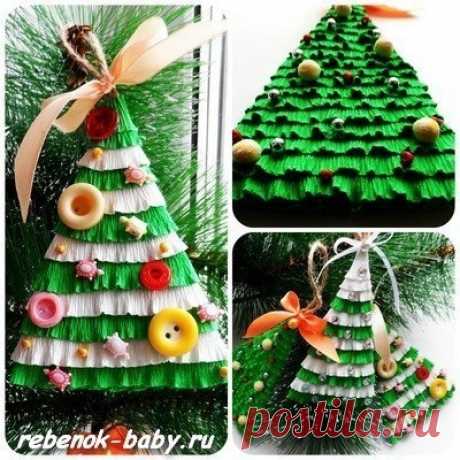 Ёлочки из картона и гофрированной бумаги