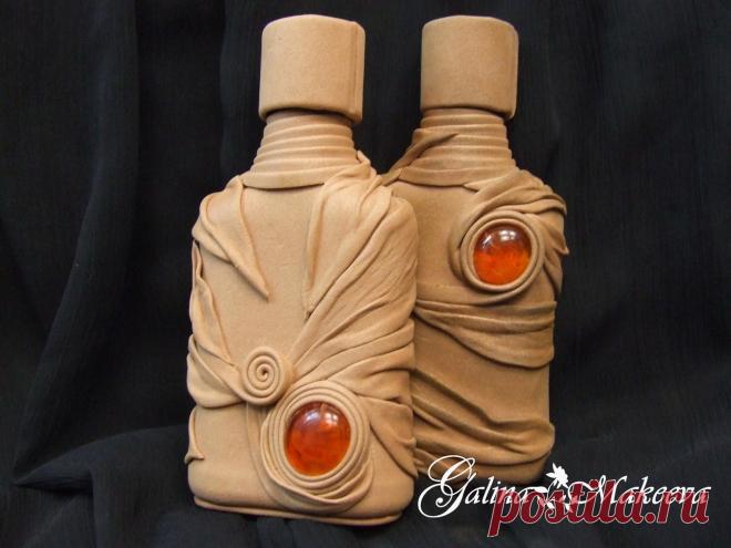 Декорирование бутылок фоамираном