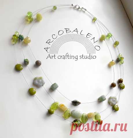 Колье из чешского стекла