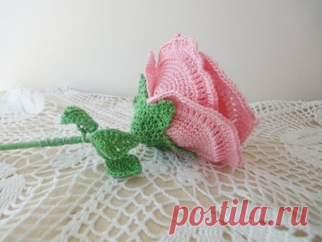 Большая роза Часть 4 Rose Crochet Part 4