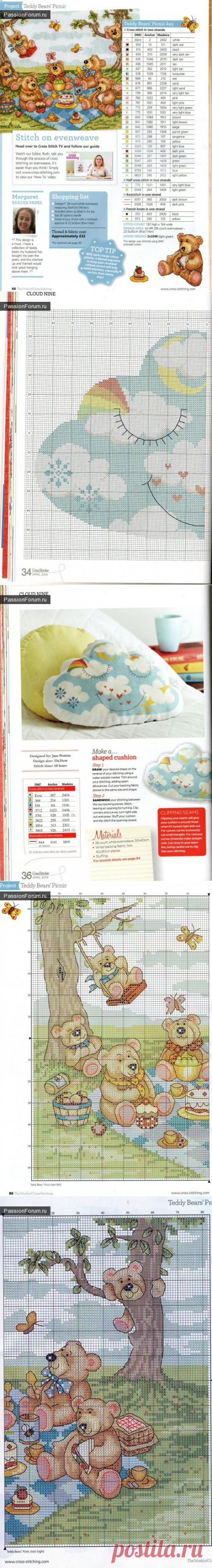 Схемы вышивки силуэтов и подушки (продолжение) / Схемы вышивки крестиком / PassionForum - мастер-классы по рукоделию