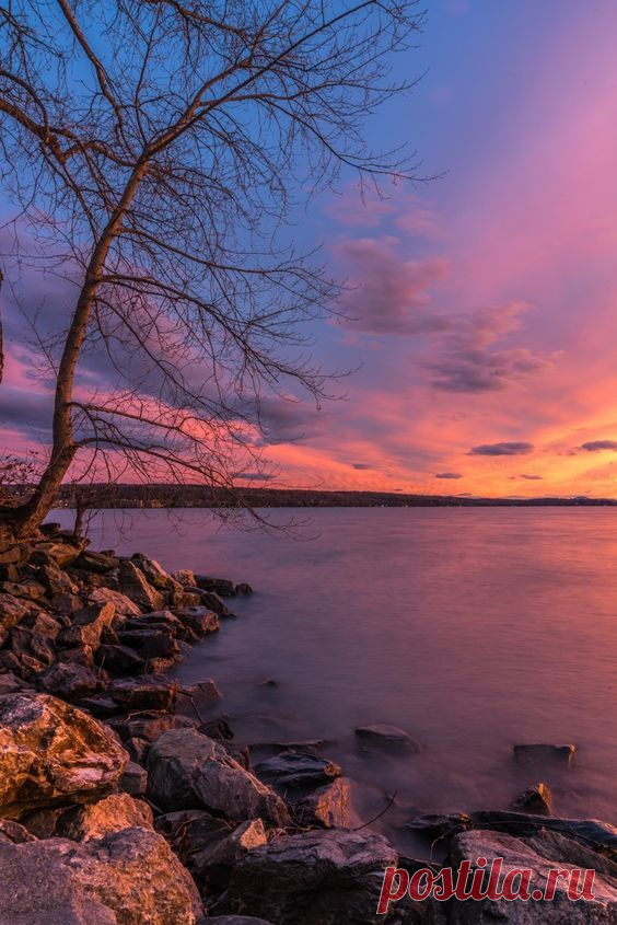 Beautiful2me — maureen2musings: Couche de soleil à Magog Manon...