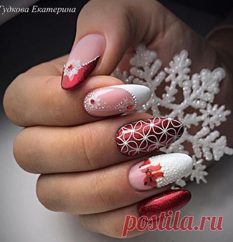 Новогодний маникюр: 40 самых красивых идей наступающего года