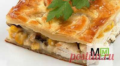 Пирог с овощами, курицей и грибами - кулинарный рецепт. Миллион Меню