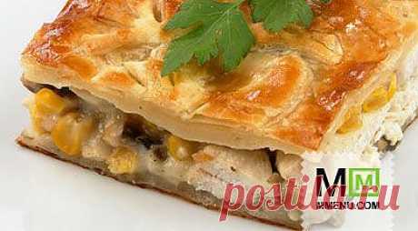 Пирог с овощами, курицей и грибами - кулинарный рецепт. Миллион Меню