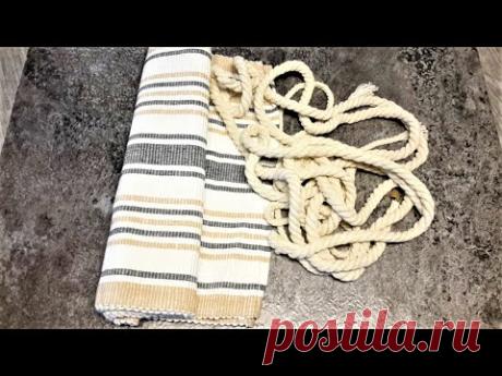 КАК СДЕЛАТЬ СТИЛЬНУЮ ВЕЩЬ ИЗ САЛФЕТКИ И ВЕРЕВКИ...Alteration...