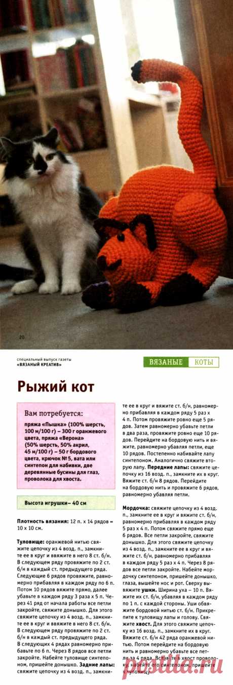 Рыжий кот крючком
