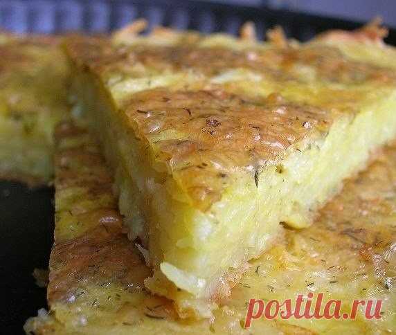 Запеканка из тертого картофеля с сыром и чесноком | Самые вкусные кулинарные рецепты