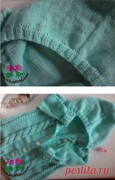 Вяжем курточку с капюшоном для малыша