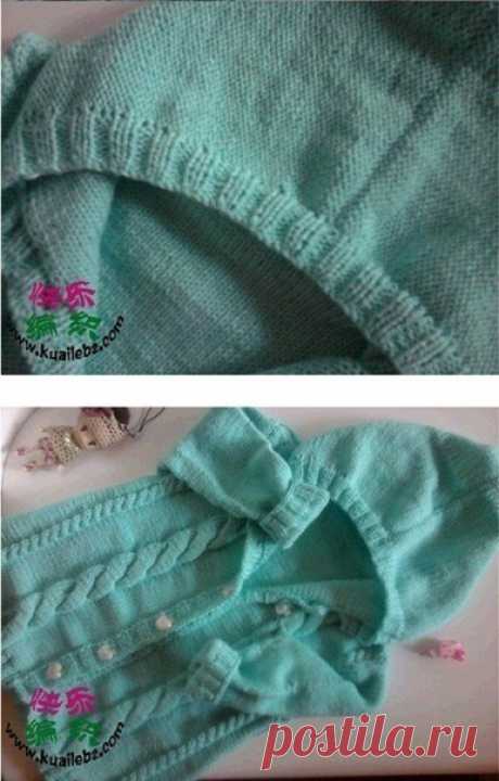 Вяжем курточку с капюшоном для малыша